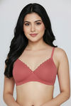Zivame Padded Non Wired Medium Coverage Tshirt Bra - Faded Rose — thumbnail 2